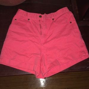 pink highwaisted mom jeans style copperkey shorts